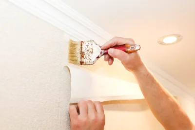 Pose de papier peint à Sauret-Besserve — revêtements muraux et toiles de verre